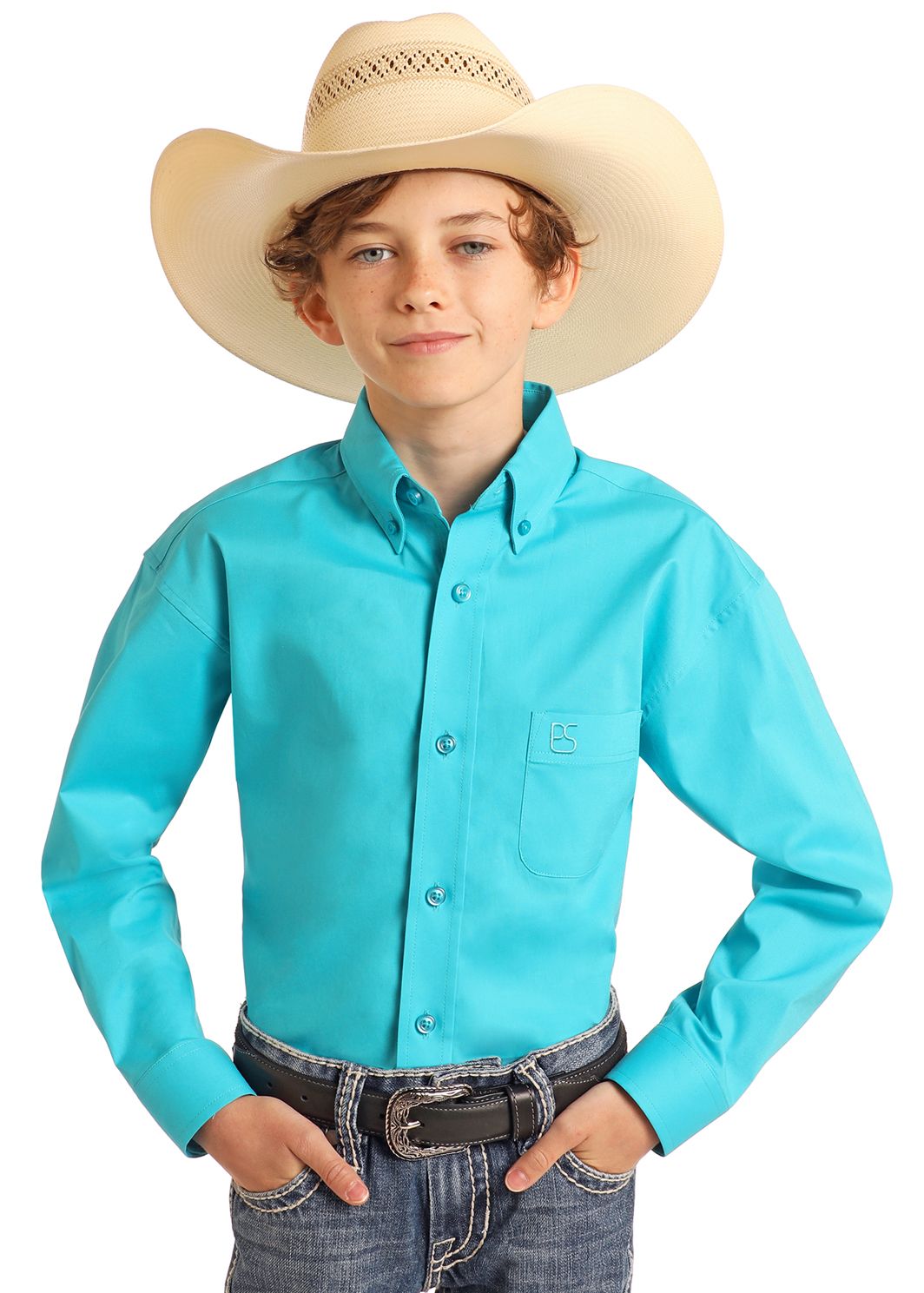 Rock & Roll Boys Long Sleeve Button SBB2S06119 White, Kids Shirts: X Small