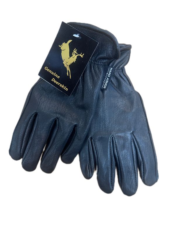 Black Deer Skin Gloves