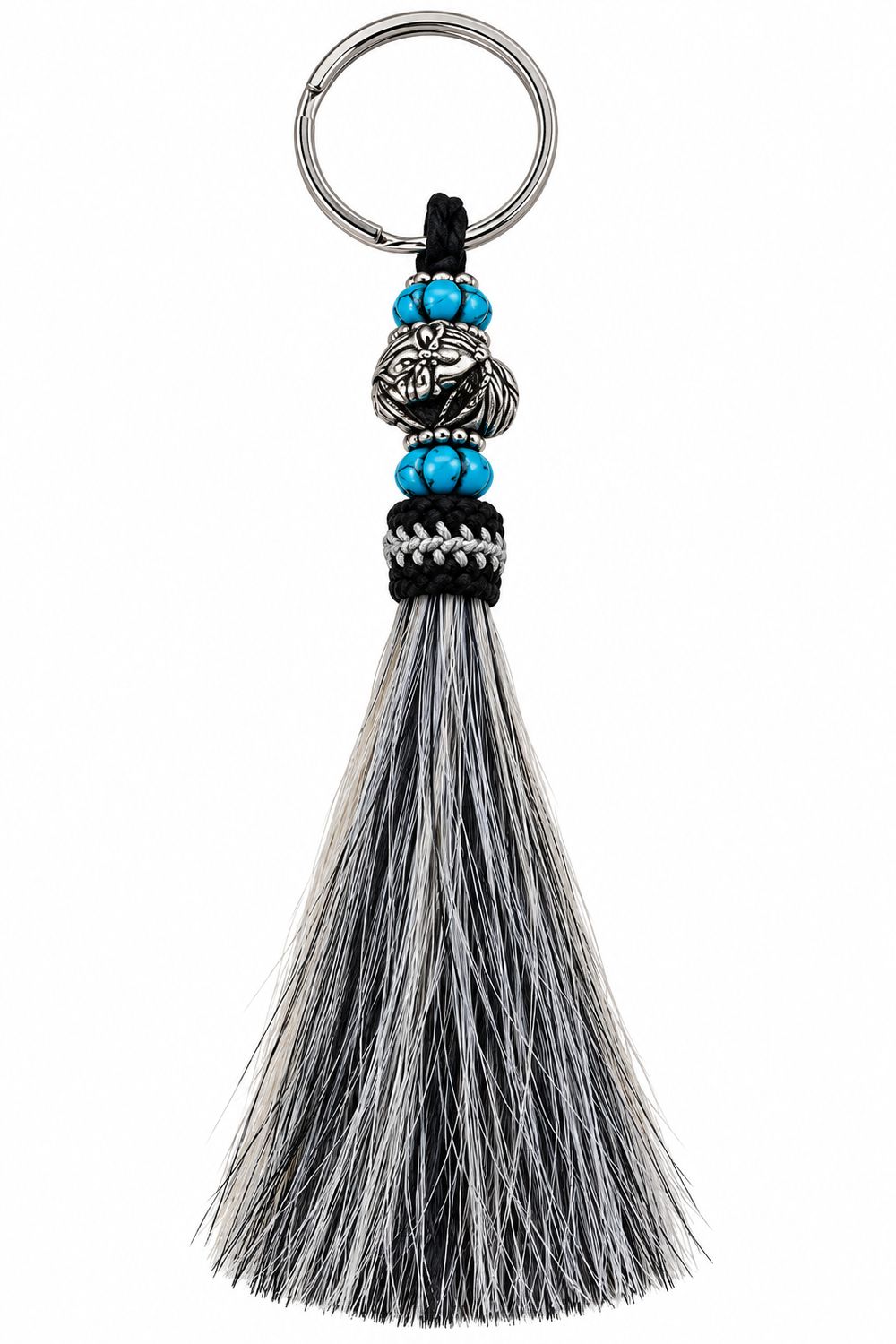 Austin Accent Horsehair Keychain w/Beads KC-01 Austin Accent Horsehair Keychain w/Beads KC-01
