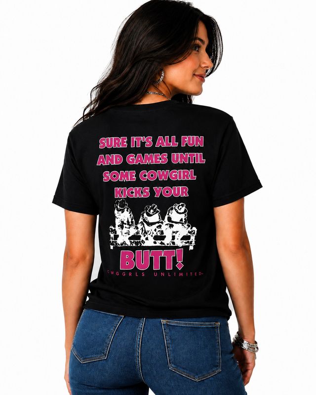 Moss Bros. Graphic T-Shirt Kick Butt Charcoal CG-1119