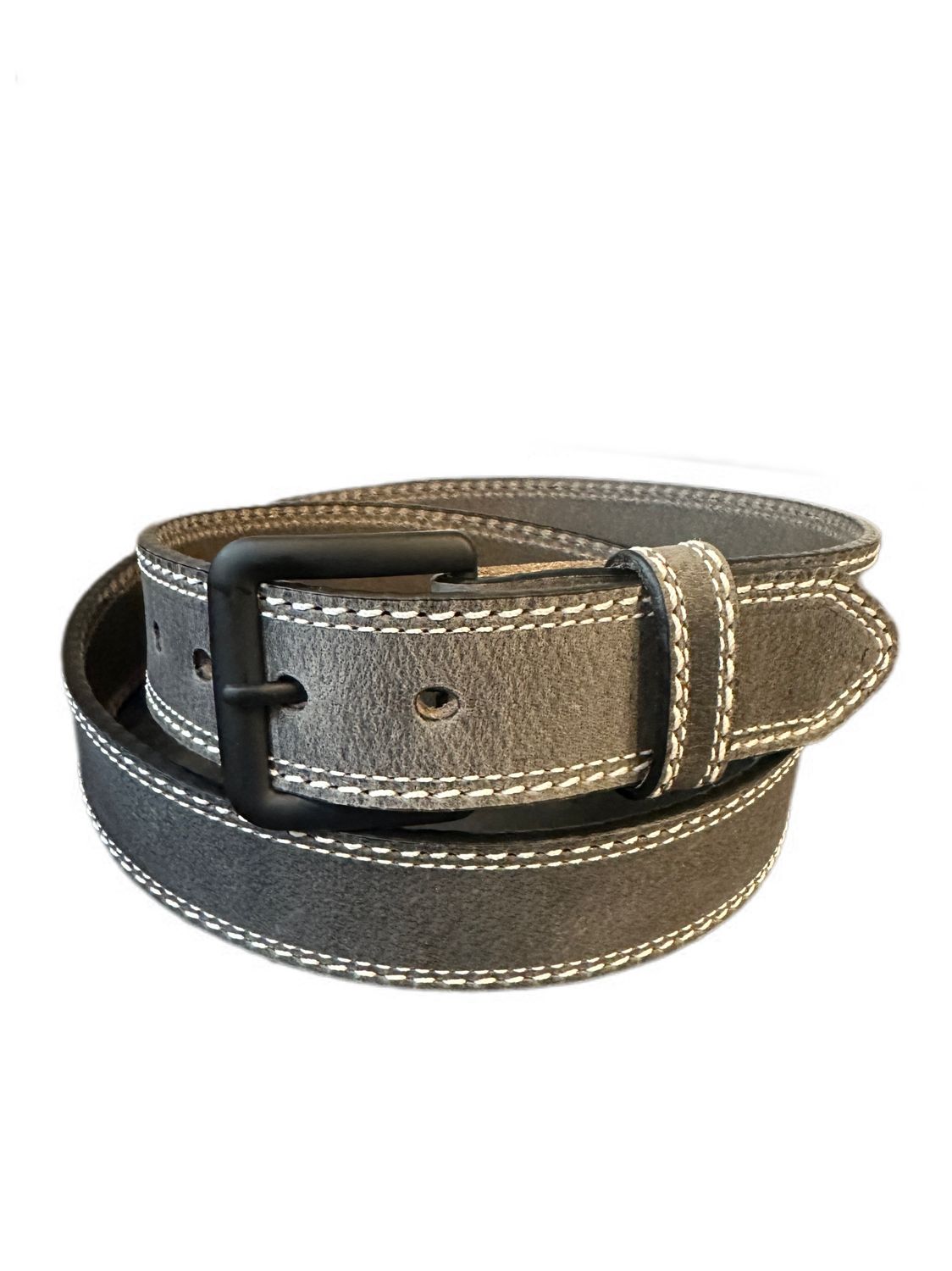 Heritage Mens Grey Revival Stitched Belts 2802, Belts Adult: 30
