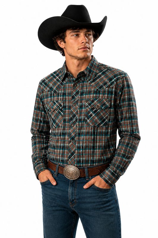 Wrangler Mens Snap 112318773
