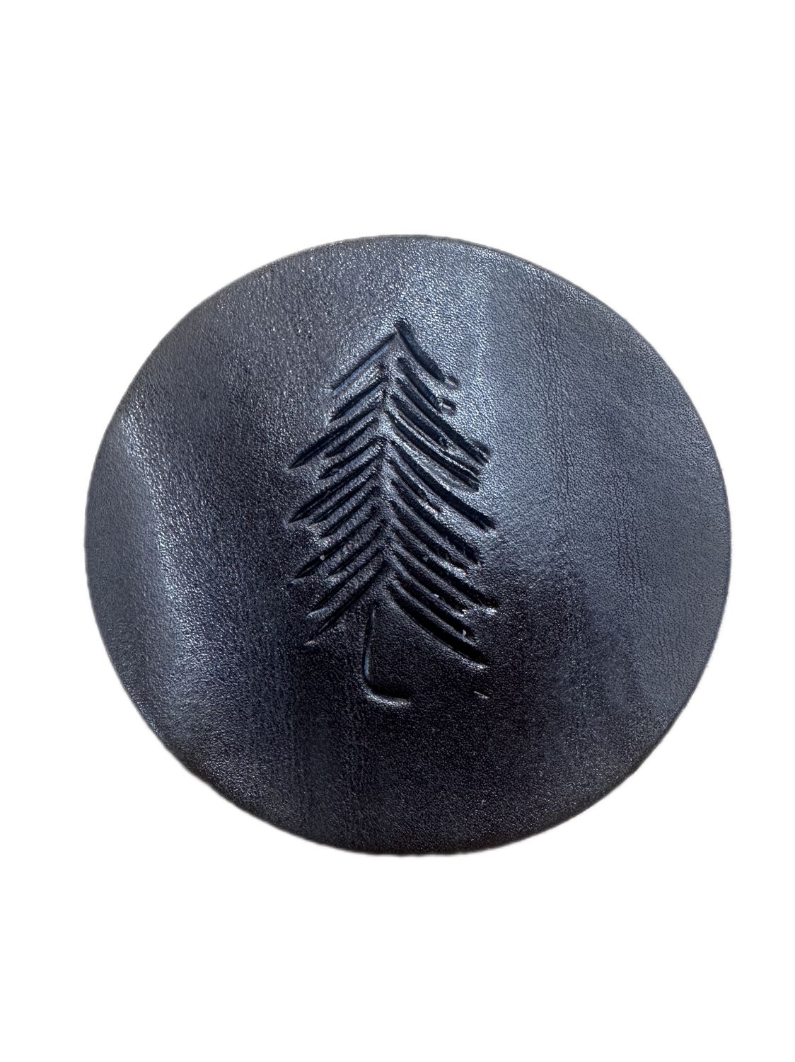 Wyoming Saddle Company Leather Coaster W/Pine Tree