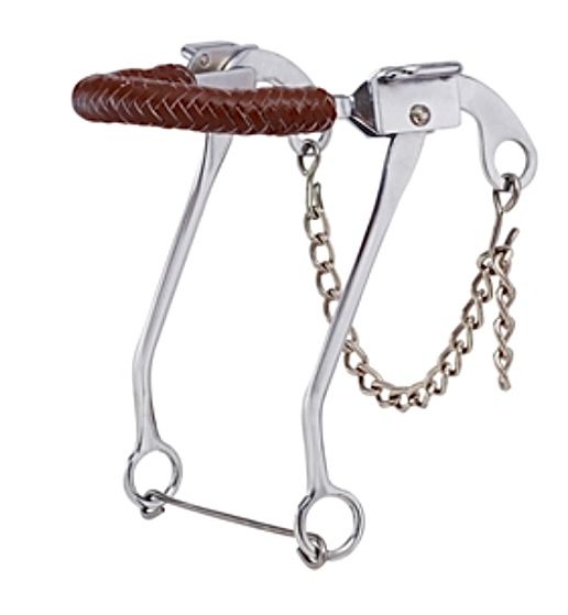 CP Hackamore Horse Braided Lea Nose