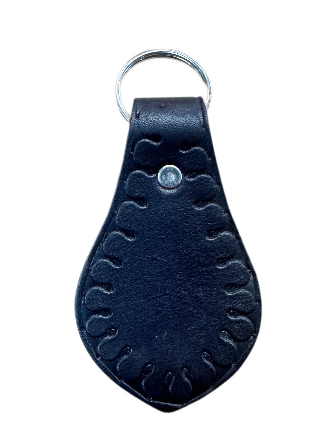 Wyoming Saddle Company Tooled Leather Keychain