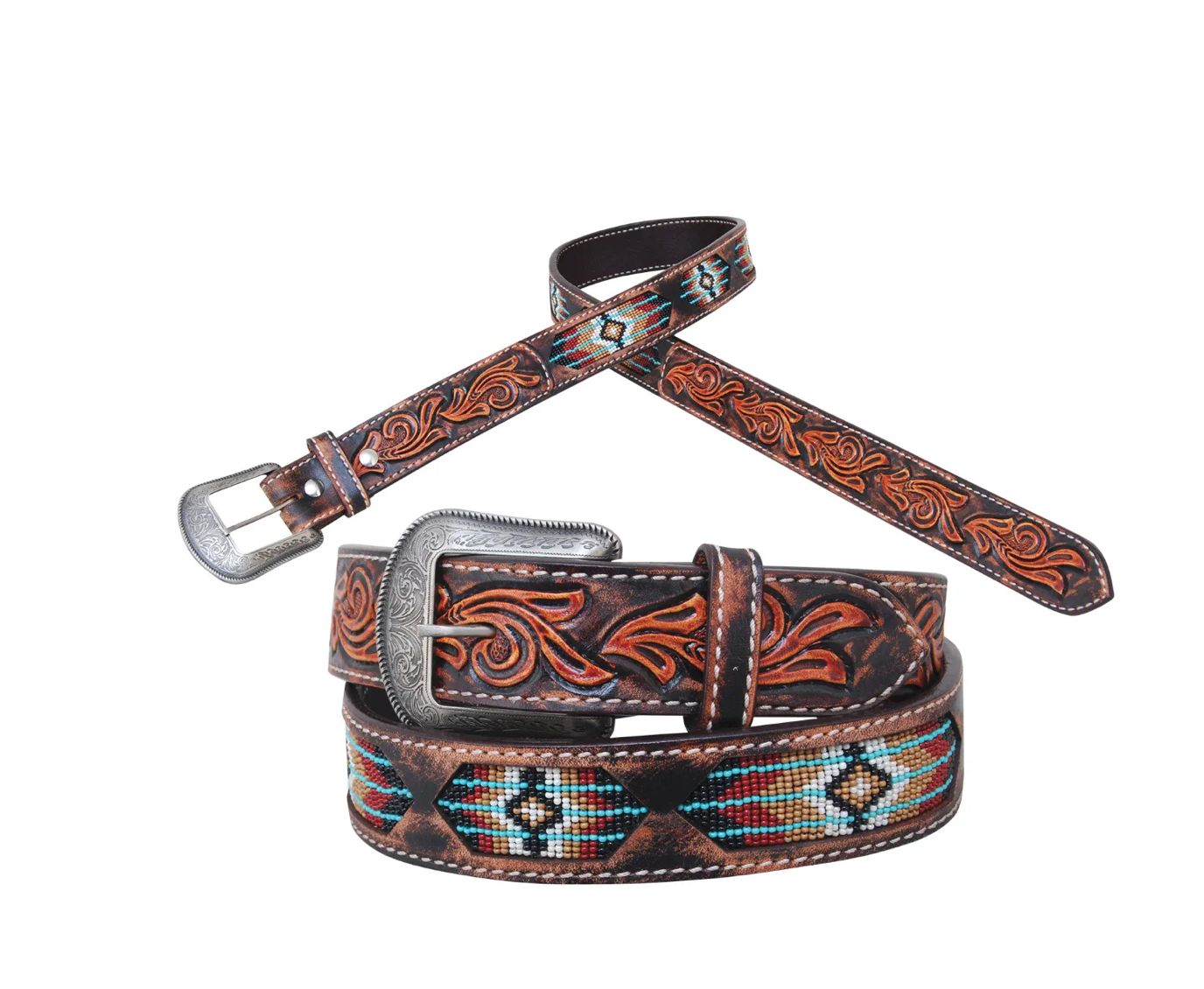 Circle Y Southwest Inlay Belt 2009-BT, Belts - Men: 26