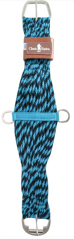 Equibrand Mohair Cinch Black/Turquoise CRC100TQ