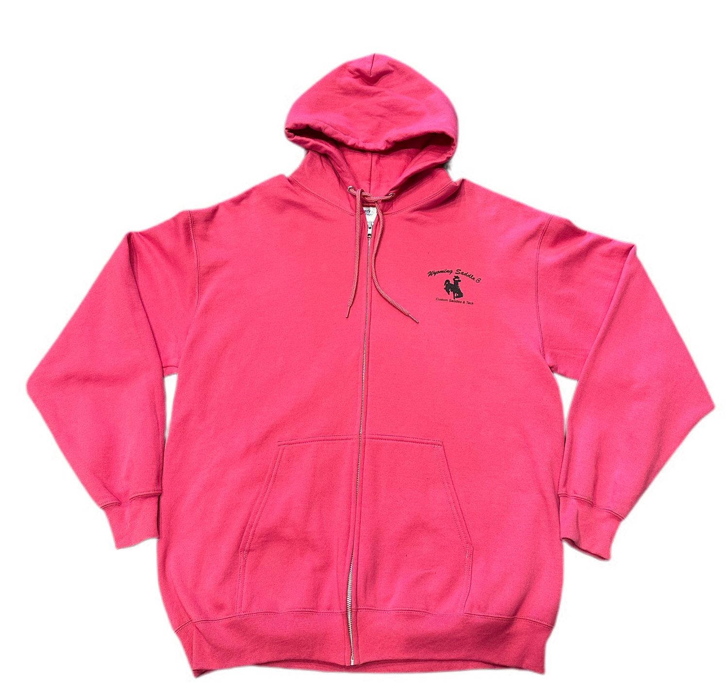 Wyoming Saddle Company Pink Womens Zip Up Hoodie, XS-5X: Medium