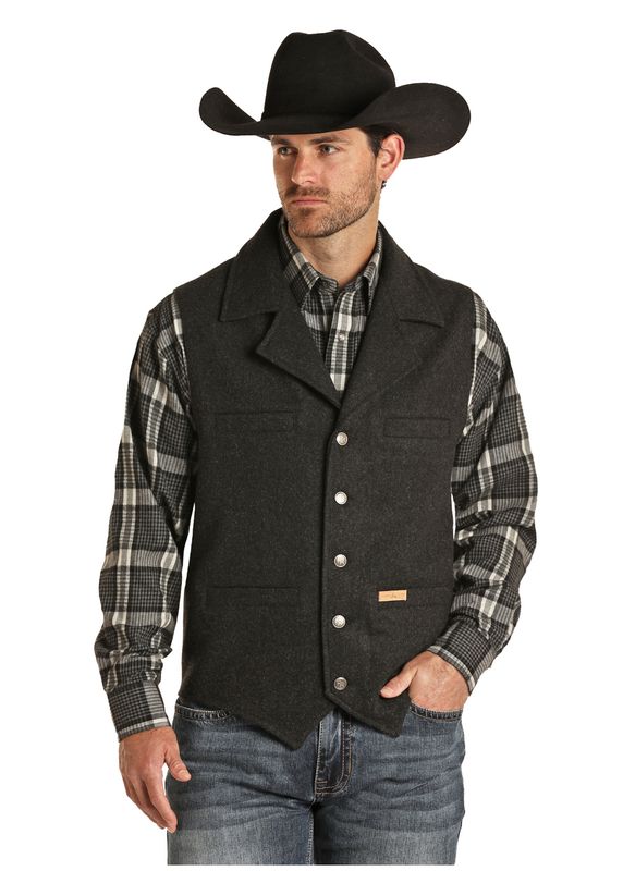Panhandle Powder River Mens Wool Vest 98-1176