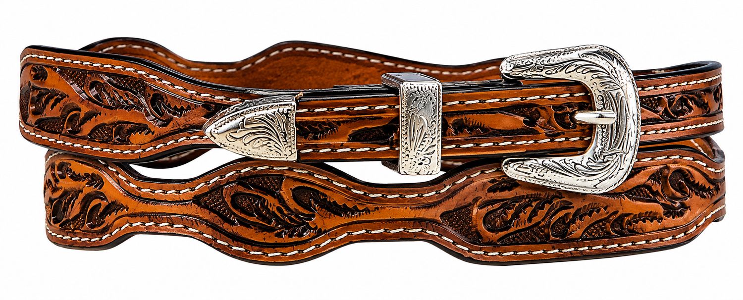 Austin Accent Light Brown Leather Stamped Hatband 3-LC515