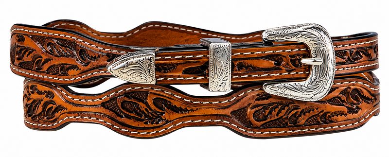 Austin Accent Light Brown Leather Stamped Hatband 3-LC515
