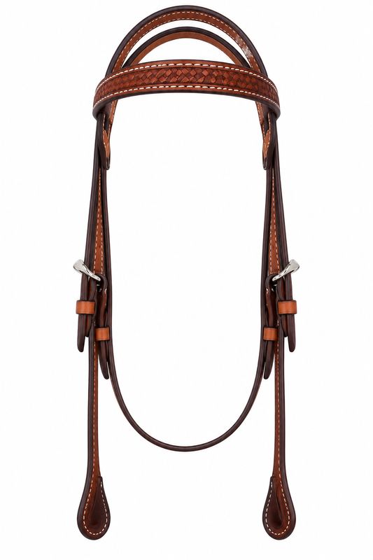 Billy Cook Russet Waffle Tooled Headstall  11798 R