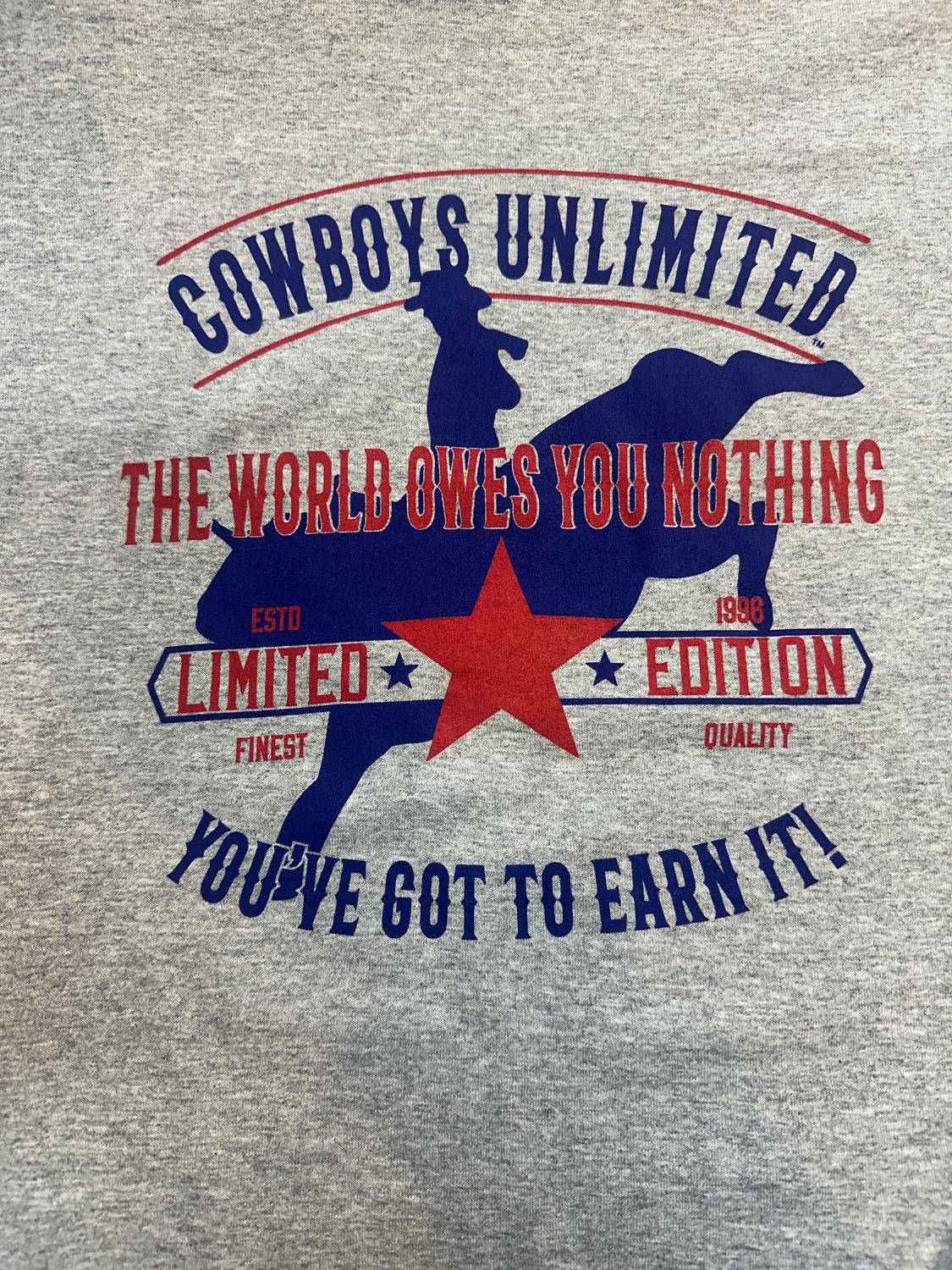 Moss Bros.Graphic T-Shirt Owes Nothing CB-1647, XS-5X: S