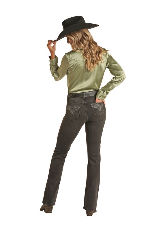 Rock & Roll Denim Womens Black Jeans BW4MD02342