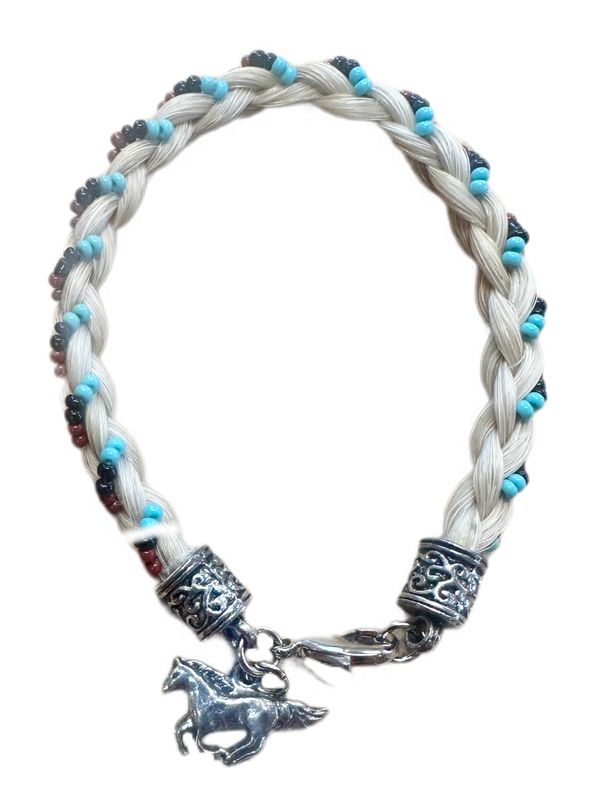 Austin Accent Horsehair Bracelet w/Beads HH83-82