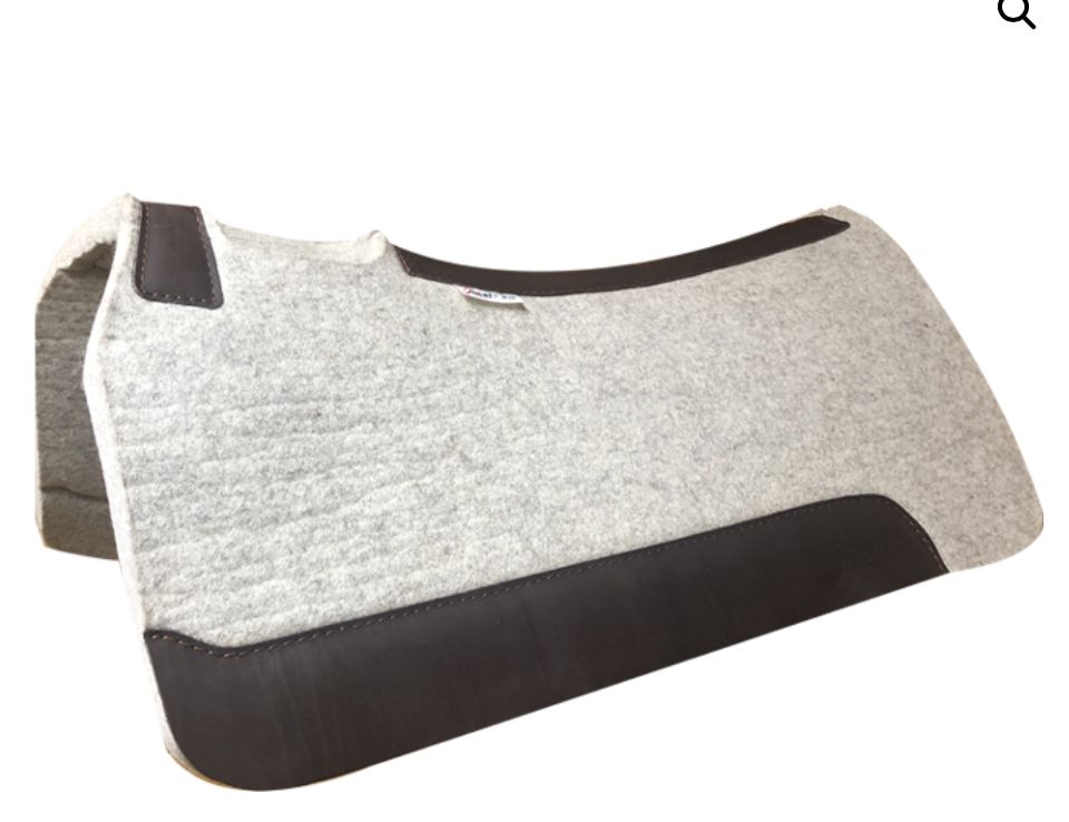5 Star All Around Western Wool Felt Natural Contoured Pad  7/8 30x30