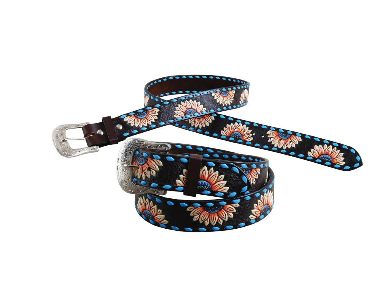 Circle Y Sunflower Buckstitch 2005-BT, Belts - Men: 26