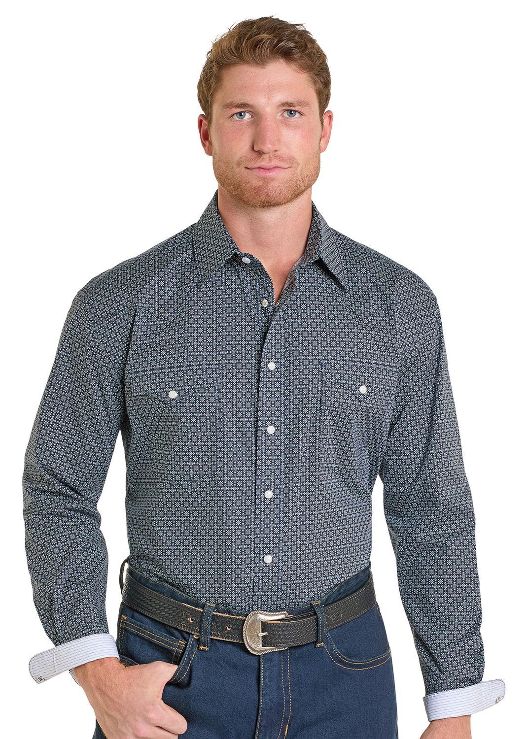 Rock & Roll Navy Long Sleeve Shirt RBN2S07106, Kids Shirts: X Small