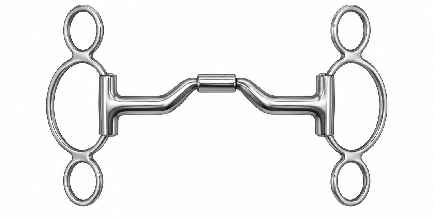 METALAB Ported Barrel Continental Gag Bit METALAB Ported Barrel Continental Gag Bit