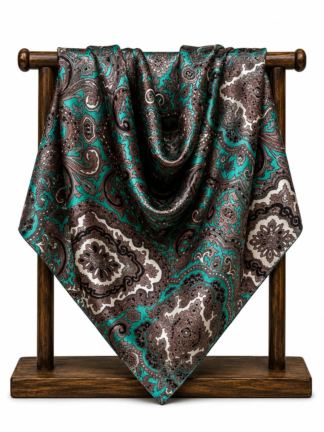 Crazy Cowboy Wildrag Green/Chocolate Paisley HA140618-2