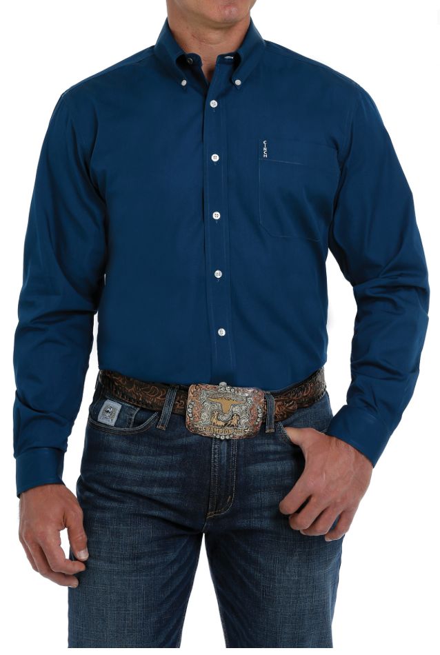 Cinch Modern Fit Blue Button-Down MTW1347021, XS-5X: XS