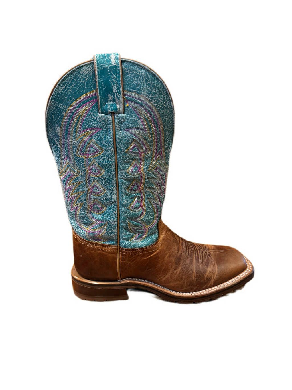 Tony Lama Turquoise Cowhide, Boots - Women: 6.5 B