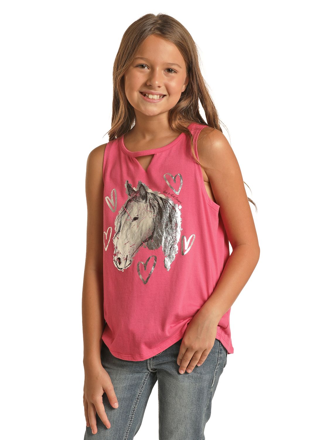 Rock & Roll Girls Graphic Tee RRGT20R194, Kids Shirts: X Small