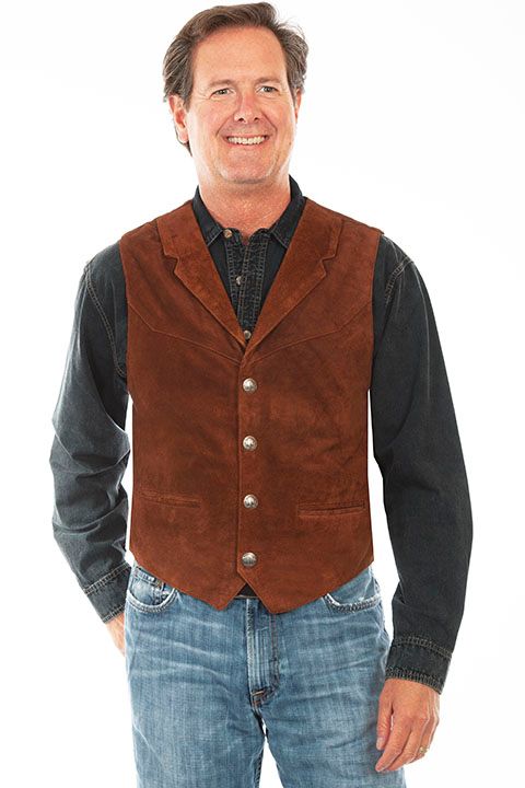 Scully Mens Vest Brown 509-426, XS-5X: S