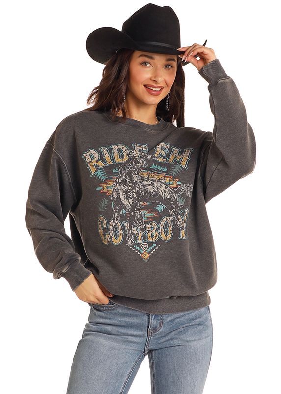 Rock & Roll Oversized Pullover W/Studs