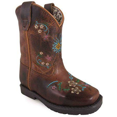 Smoky Mountain Girl's Floralie Brown Leather Western Boots 3833