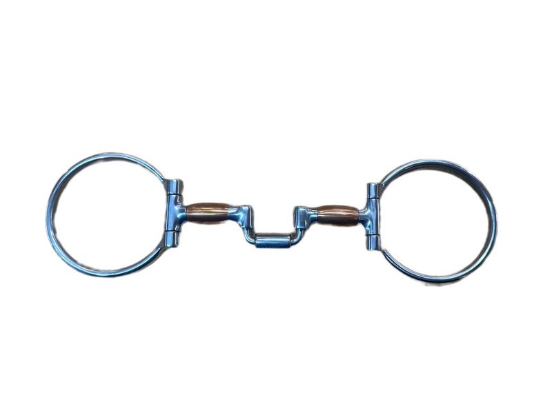 AHE Stainless Steel Dee Ring Horse Bit w/Hinged Correction Mouth 268-742