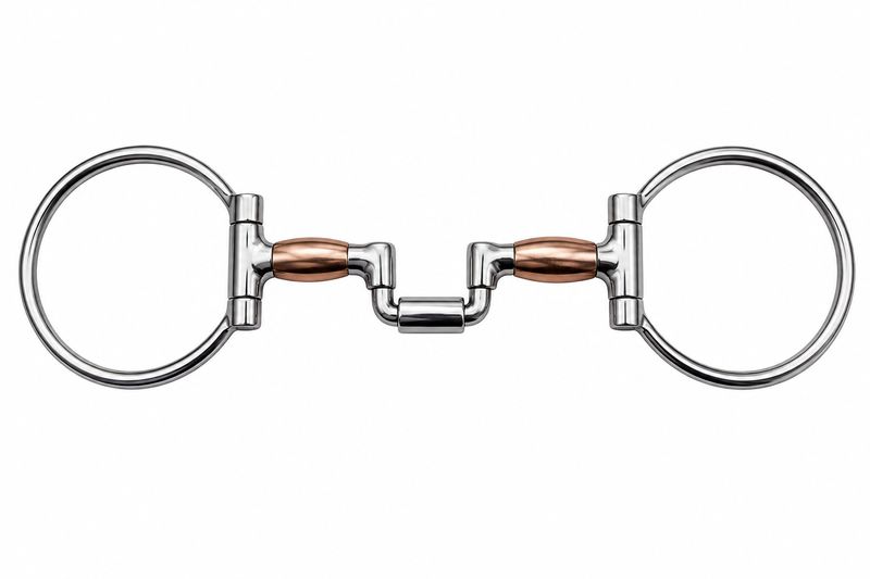 AHE Stainless Steel Dee Ring Horse Bit w/Hinged Correction Mouth 268-742