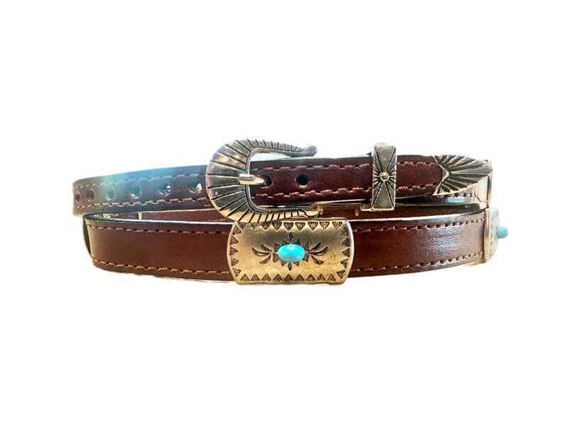 Austin Accent Hatband Leather 1/2 W/Concho LC-96