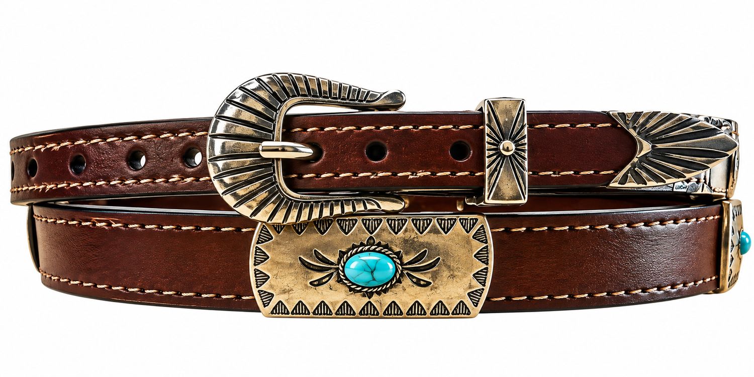 Austin Accent Hatband Leather 1/2 W/Concho LC-96