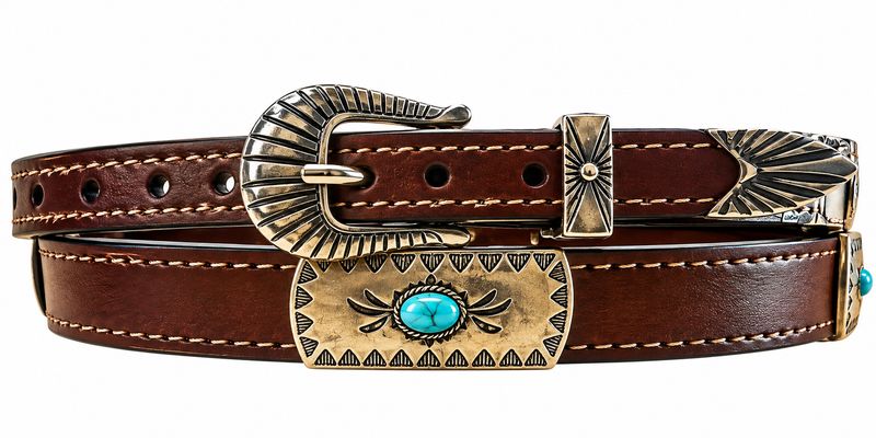 Austin Accent Hatband Leather 1/2 W/Concho LC-96