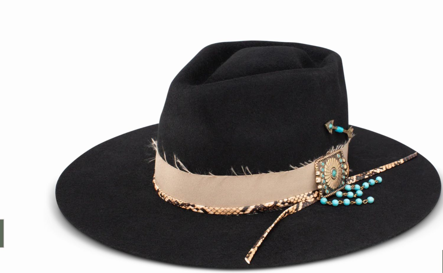 Charlie 1 Horse - Lucky Me Black Wool Hat CWLKYL-034007, Hats Sml: Small