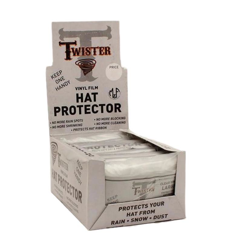 M&F Western 01090-M Protector Hat Tall Crown, Clear