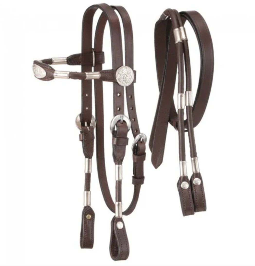 King Series Miniature Poco Headstall With Reins 42-7640, name: Chocolate