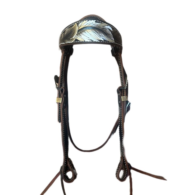 Wyoming Saddle Company Custom Carved & Painted Headstall