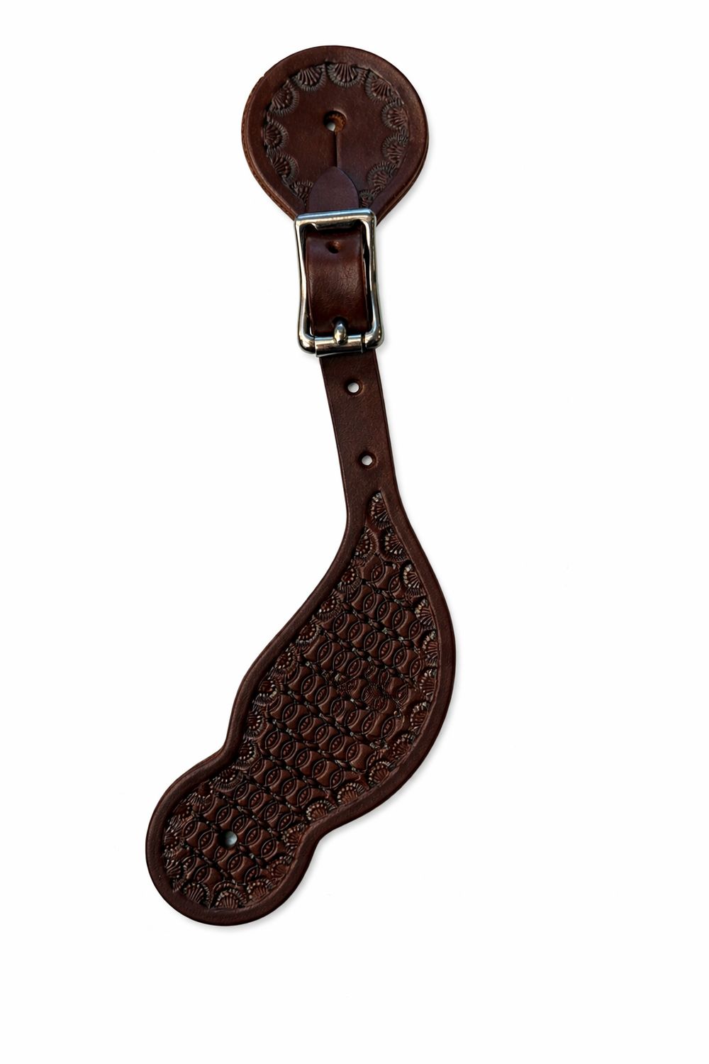 Wyoming Saddle Company Tooled Spur Straps