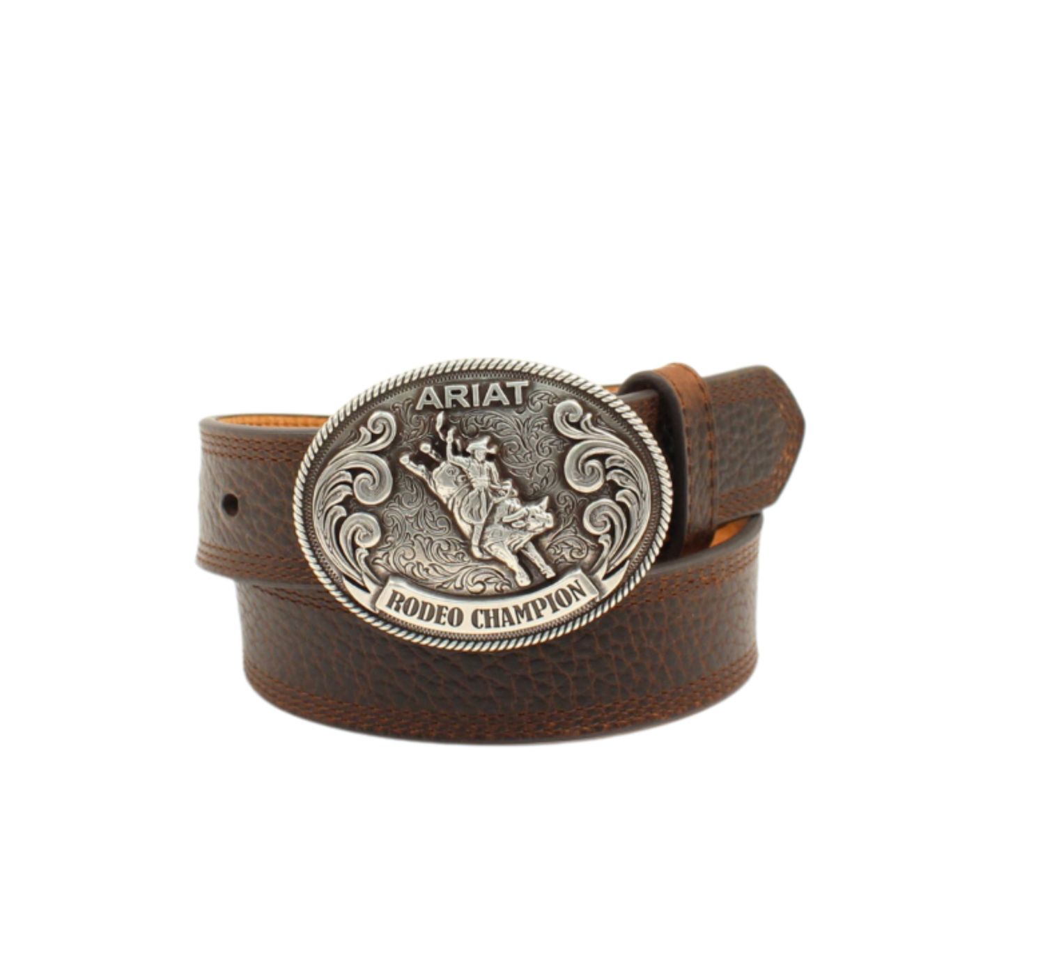 Ariat Brown Leather Boys Western Belt, Belts Kids: 20