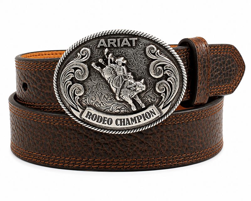 Ariat Brown Leather Boys Western Belt