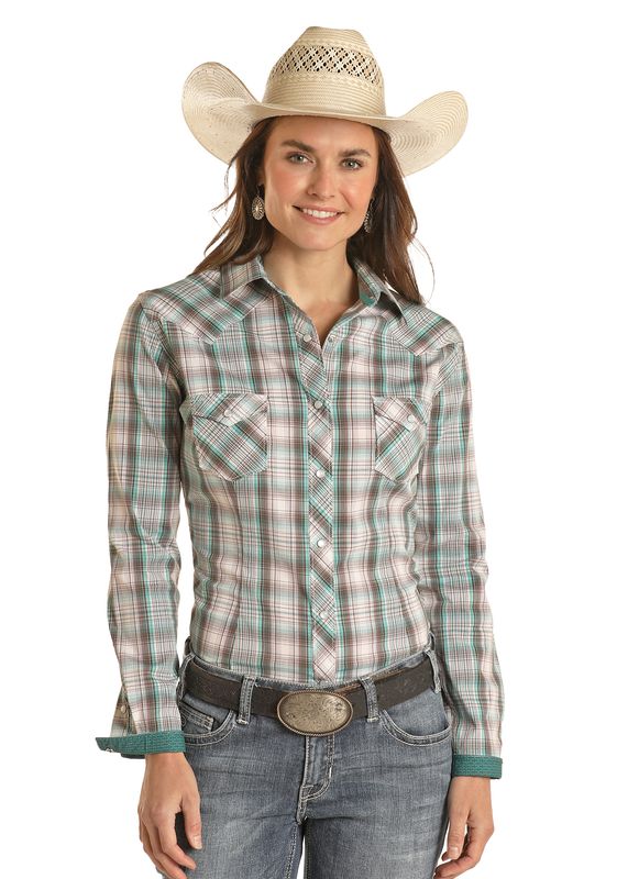 Rock & Roll Womens Long Sleeve Snap
