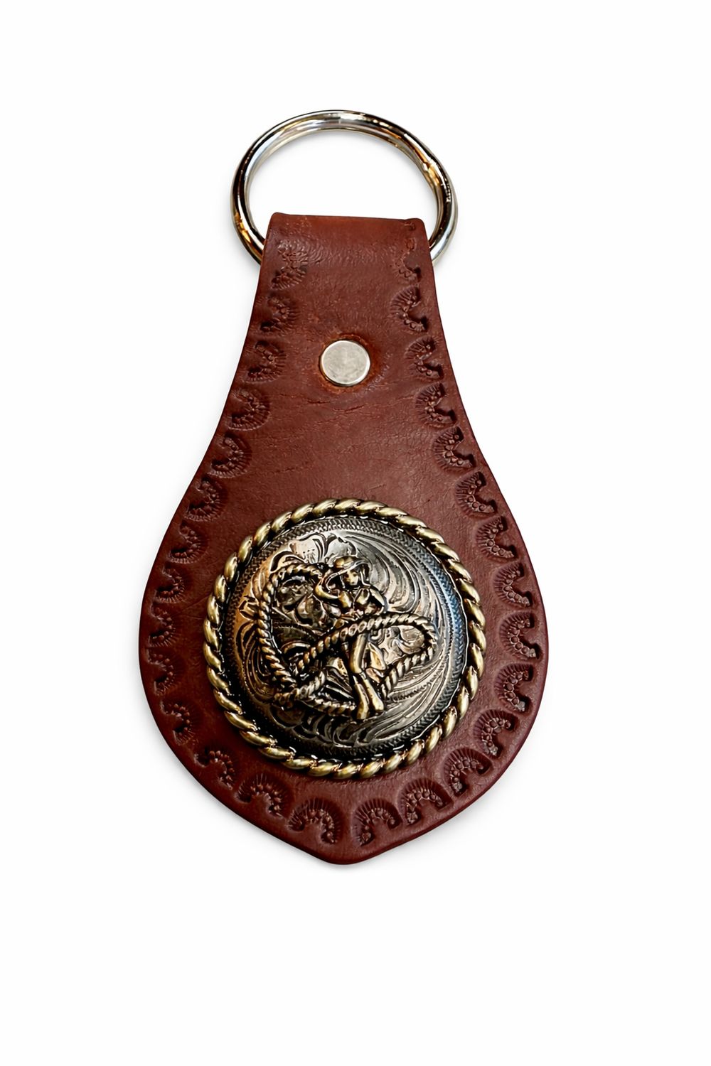 Wyoming Saddle Company Key Chain With Concho