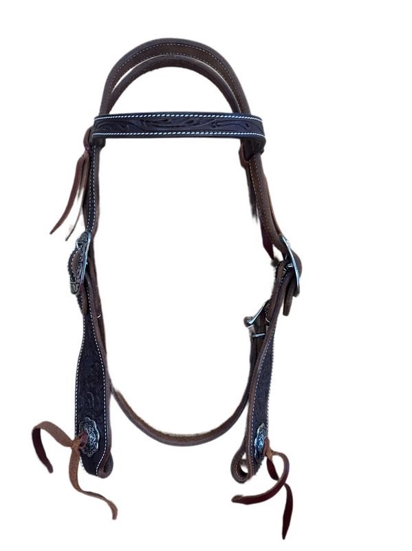 Cowboy Headstall Large Cheek Pieces USA Made