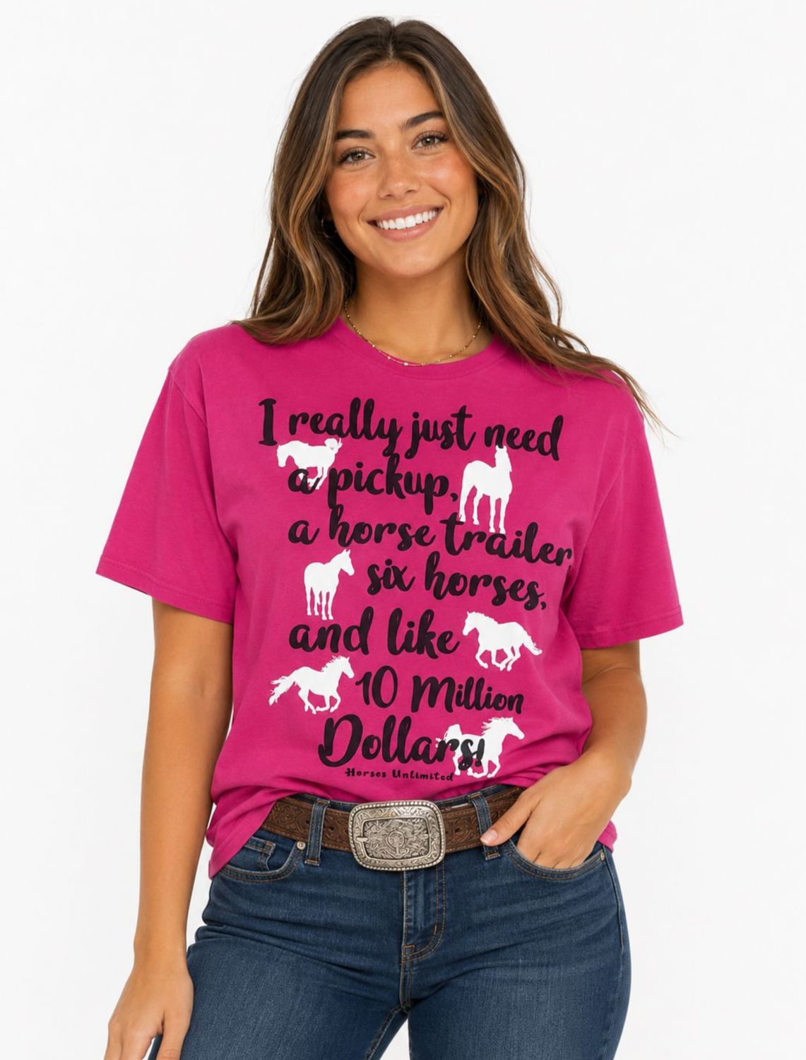 Moss Bros. Graphic T-Shirts Six Horses UH-7649 Moss Bros. Graphic T-Shirts Six Horses UH-7649, XS-5X: S