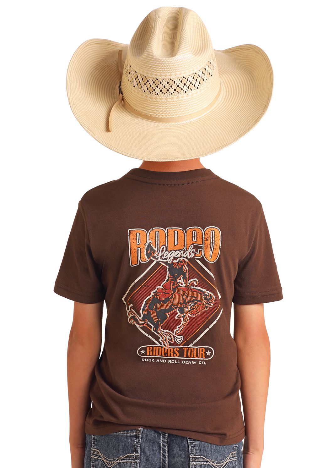 Rock & Roll Bucking Bronc Tee  BB21T06065, Shirts - Kids: X Small