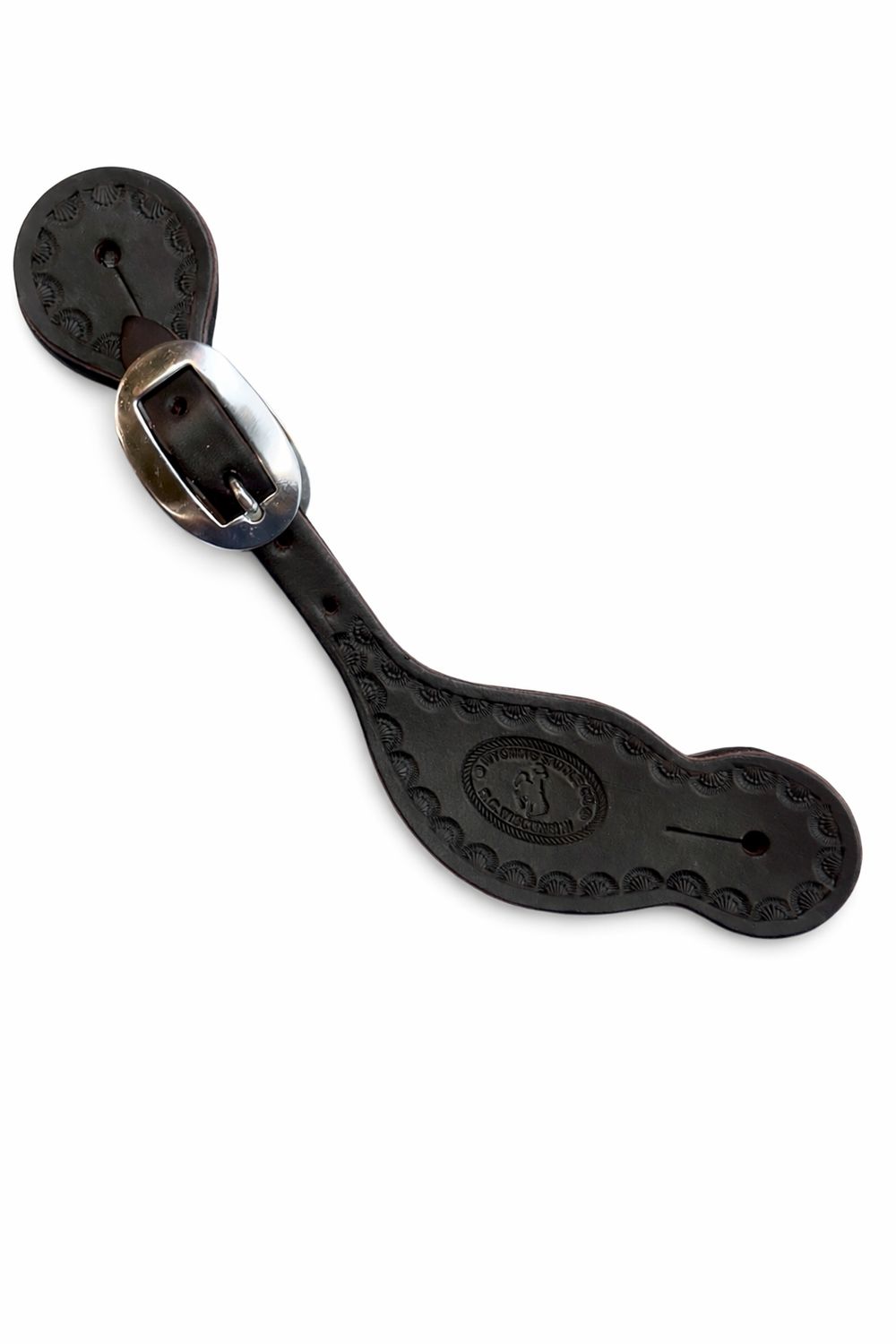 Wyoming Saddle Company Tooled Spur Strap