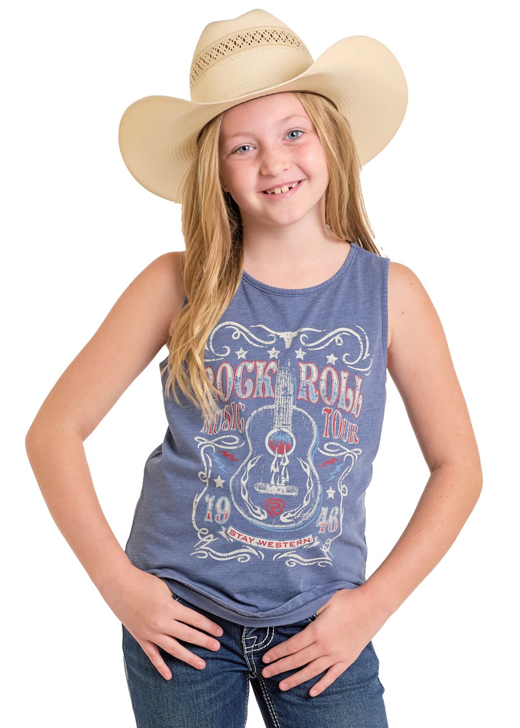 Rock & Roll Graphic Tank Top BG20T06771, Kids Shirts: X Small