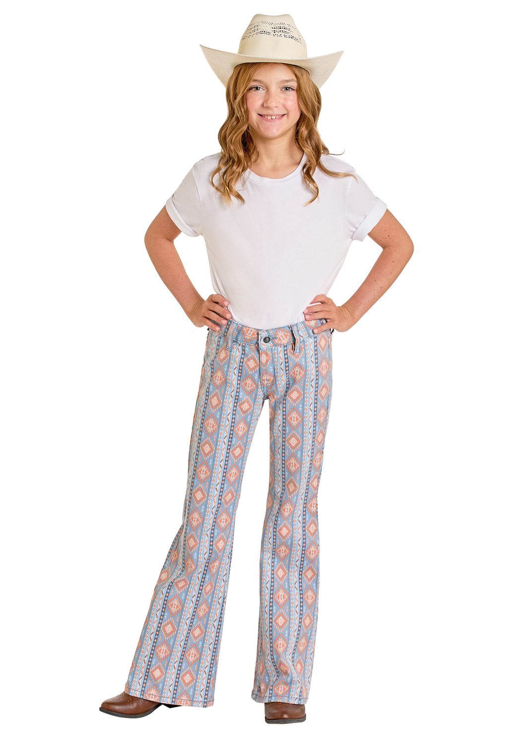 Rockin & Roll American Button Flare BG6PD06325, Kids Jeans: 6